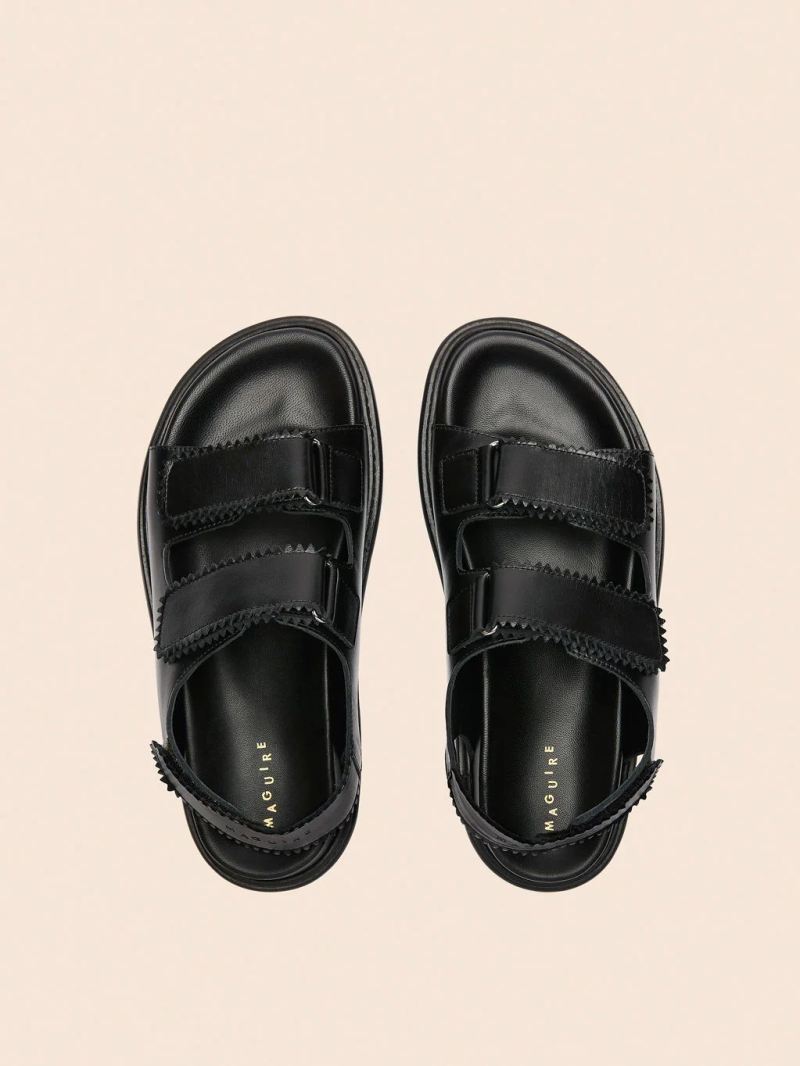 Maguire | Women's Tavira Black Sandal Velcro straps sandals