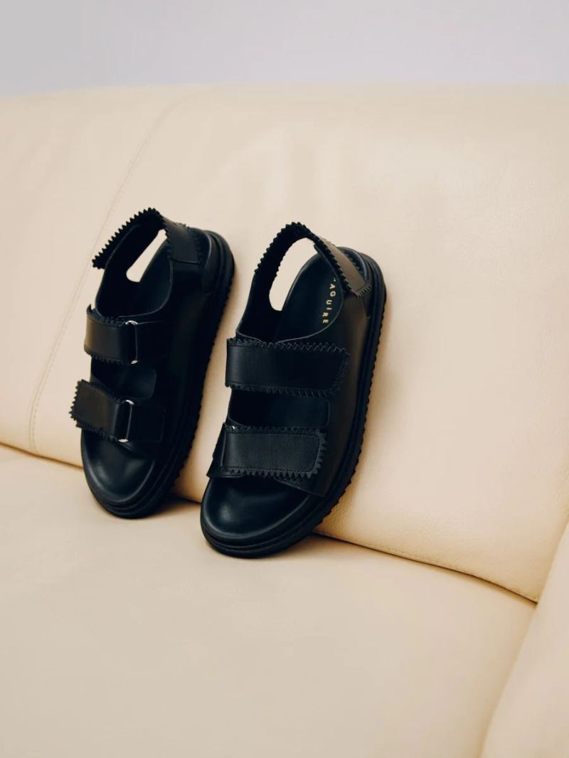 Maguire | Women's Tavira Black Sandal Velcro straps sandals - Click Image to Close