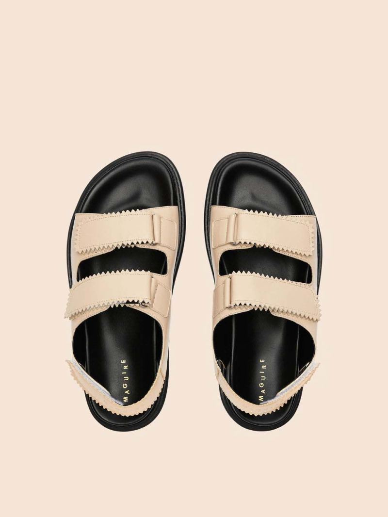 Maguire | Women's Tavira Buttermilk Sandal Velcro straps sandals