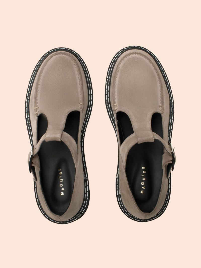Maguire | Women's Neiva Taupe Mary Jane Flat - Click Image to Close