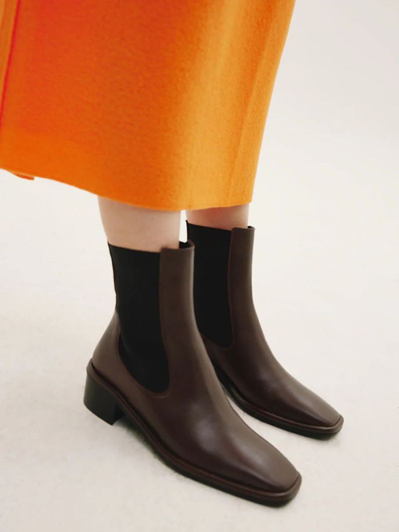 Maguire | Women's Morella Brown Boot Heeled Chelsea Boot