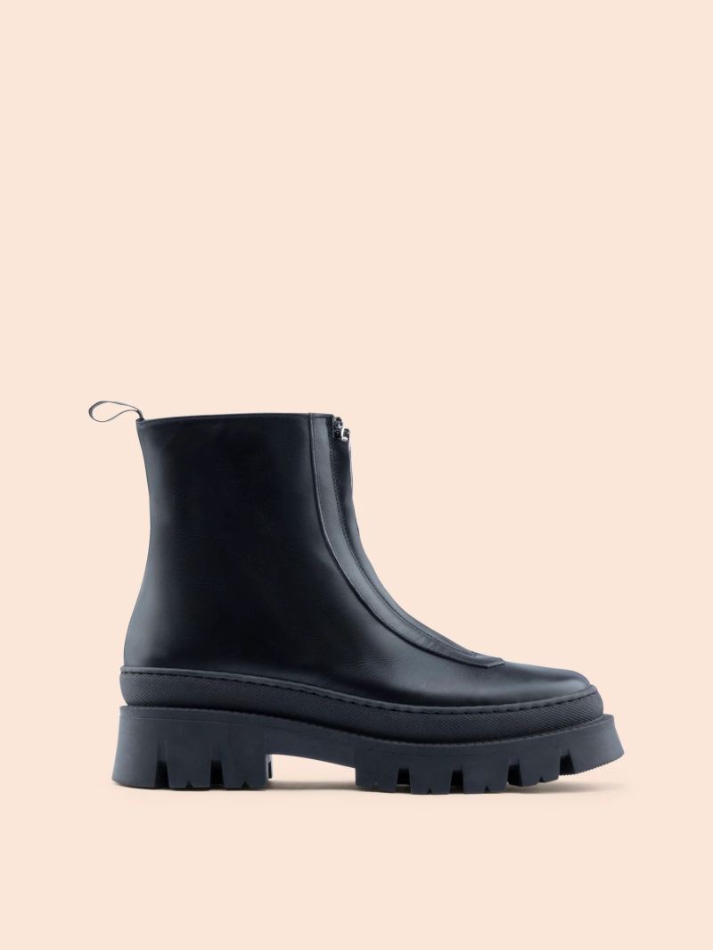 Maguire | Women's Lana Black Boot Front-Zip Boot