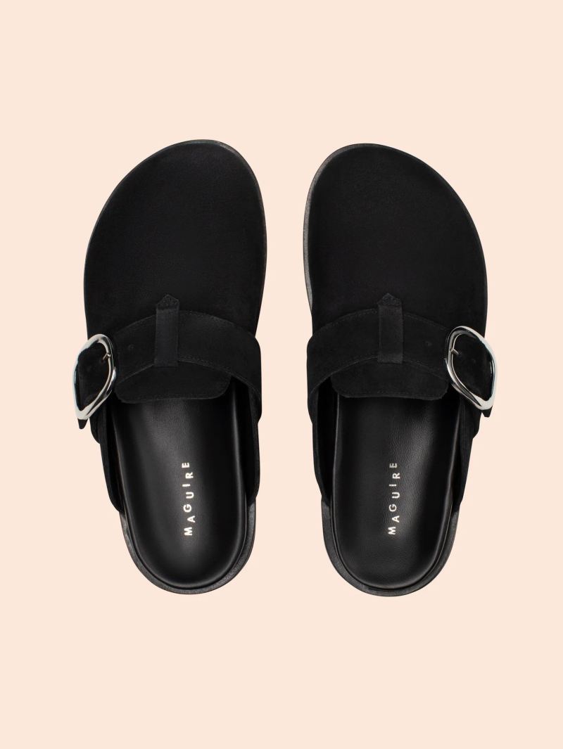 Maguire | Women's Gaia Black Clog Buckle Clog