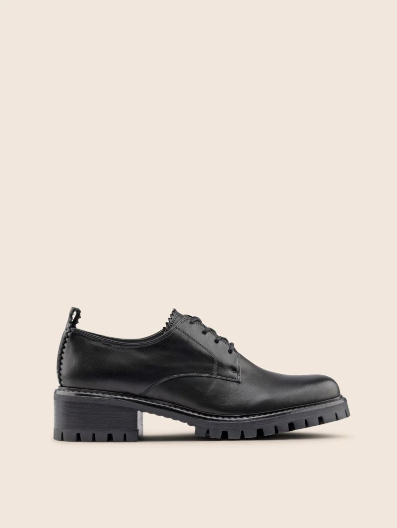 Maguire | Women's Zava Black Leather Oxford Last Units - Click Image to Close