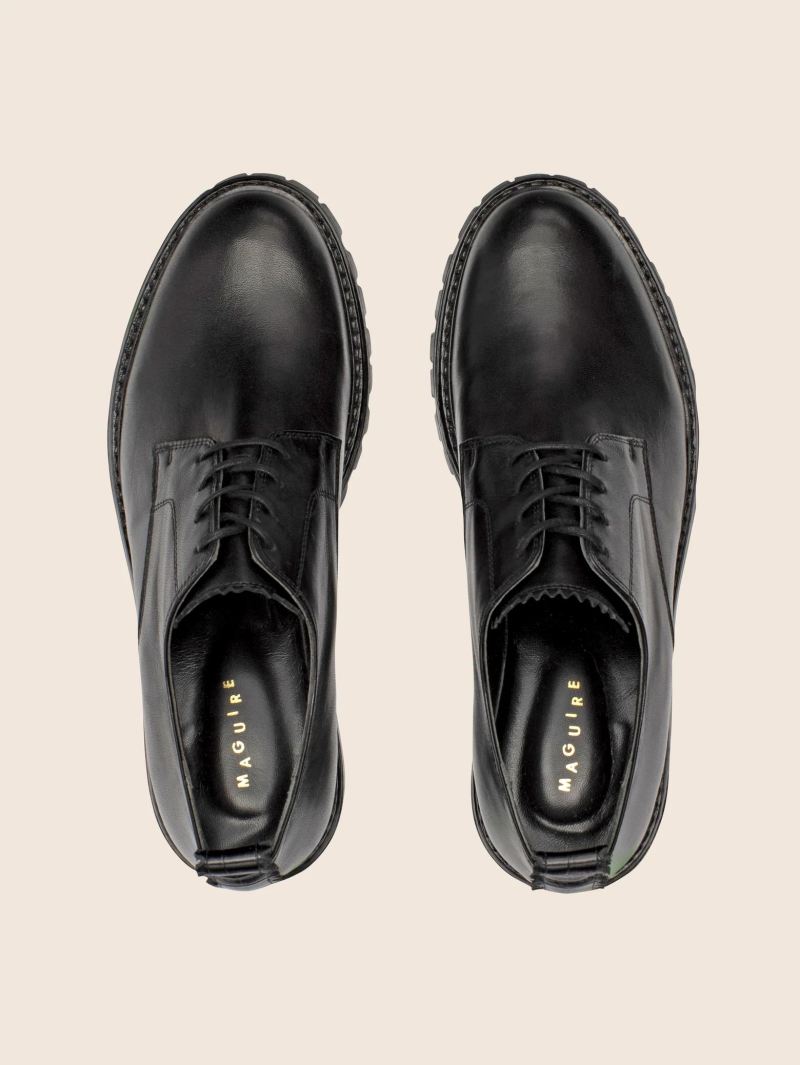 Maguire | Women's Zava Black Leather Oxford Last Units - Click Image to Close