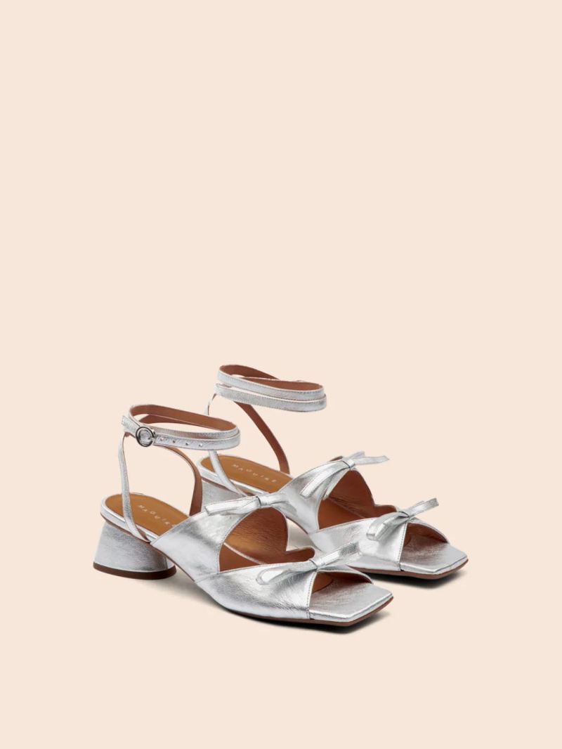 Maguire | Women's Mira Silver Heel Heeled Sandal