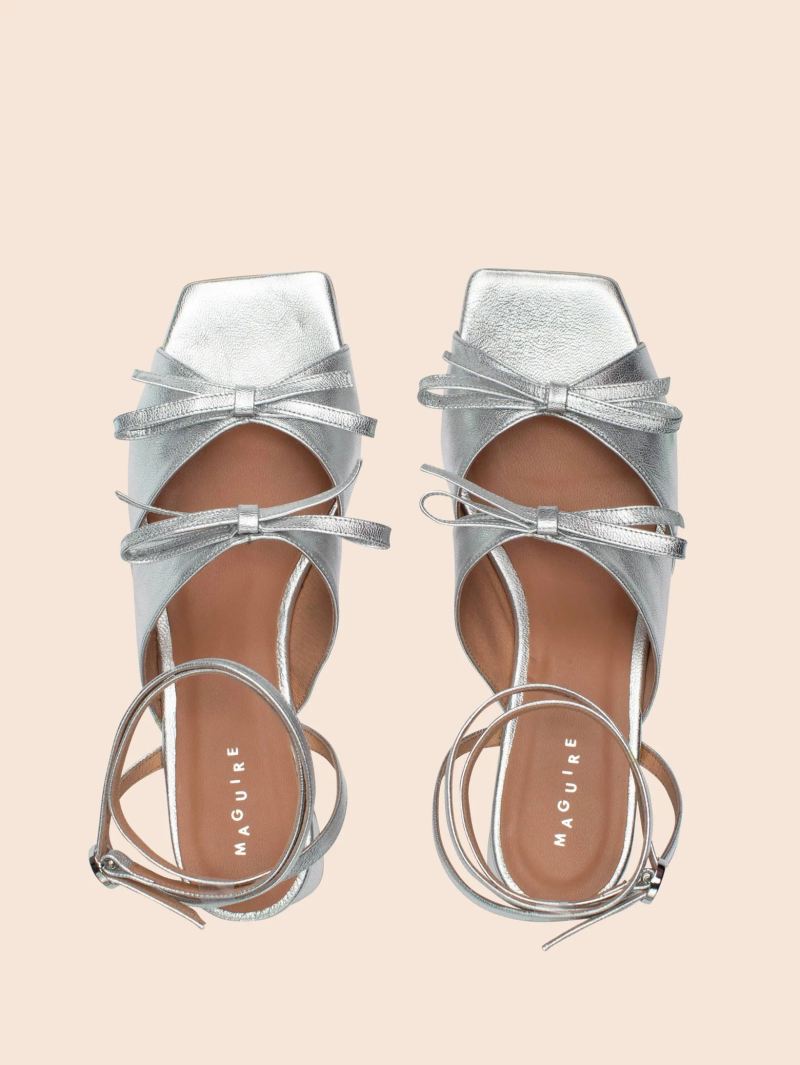 Maguire | Women's Mira Silver Heel Heeled Sandal