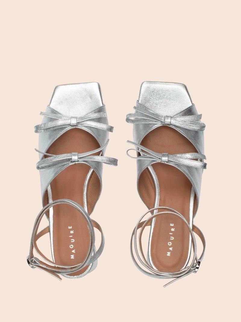 Maguire | Women's Mira Silver Heel Heeled Sandal