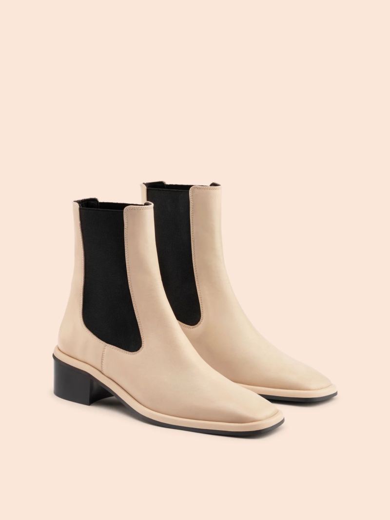 Maguire | Women's Morella Beige Boot Heeled Chelsea Boot