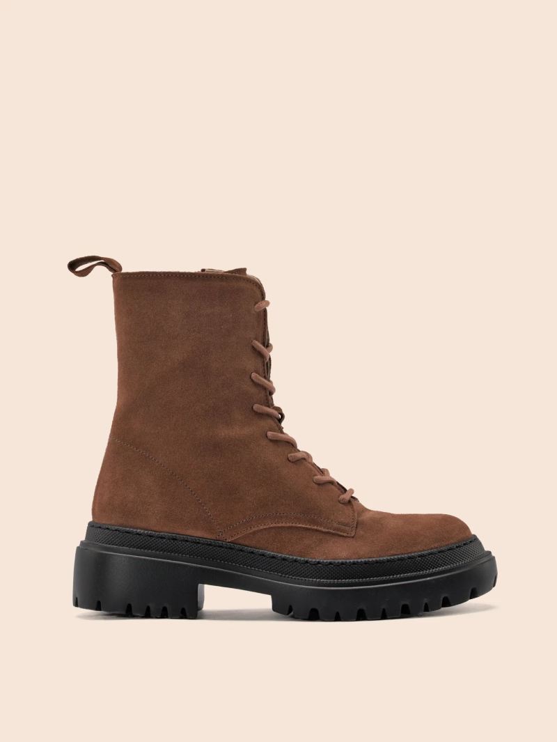 Maguire | Women's Belluno Dark Tan Boot Combat Boot