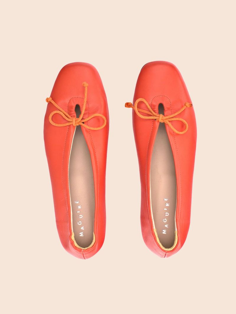 Maguire | Women's Prato Orange Ballerina Ballet flat - Click Image to Close