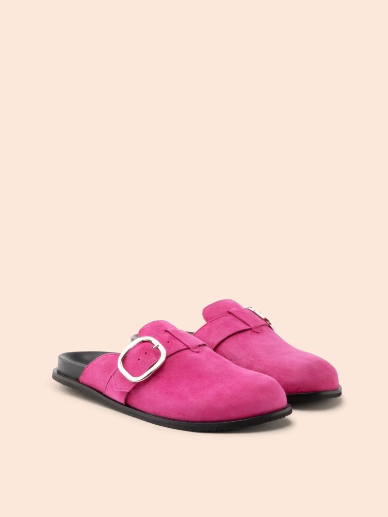 Maguire | Women's Gaia Pink Clog Buckle Clog - Click Image to Close