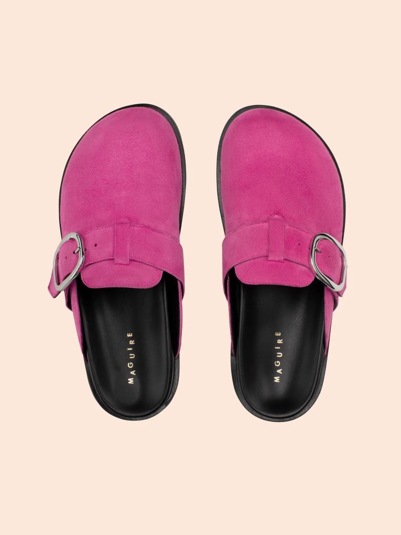 Maguire | Women's Gaia Pink Clog Buckle Clog - Click Image to Close