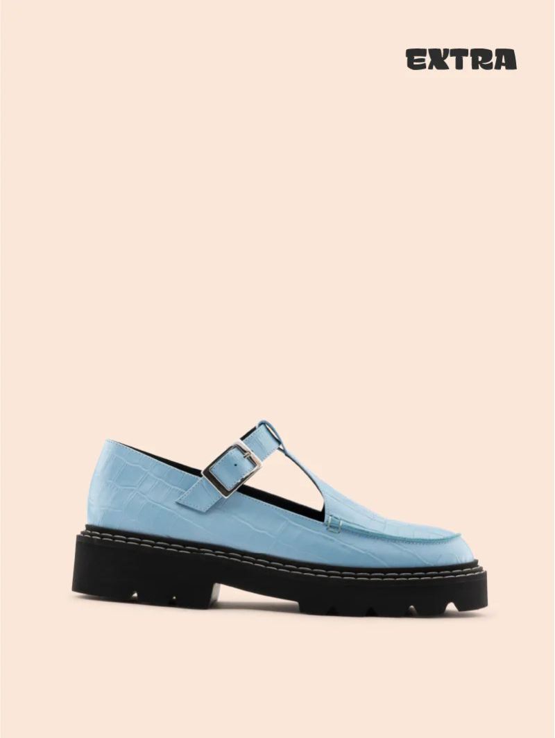 Maguire | Women's Neiva Sky Blue Mary Jane Deadstock Leather - Click Image to Close