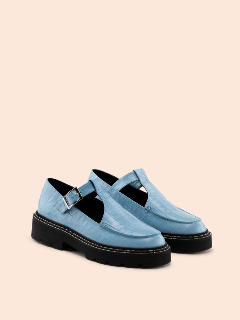 Maguire | Women's Neiva Sky Blue Mary Jane Deadstock Leather - Click Image to Close