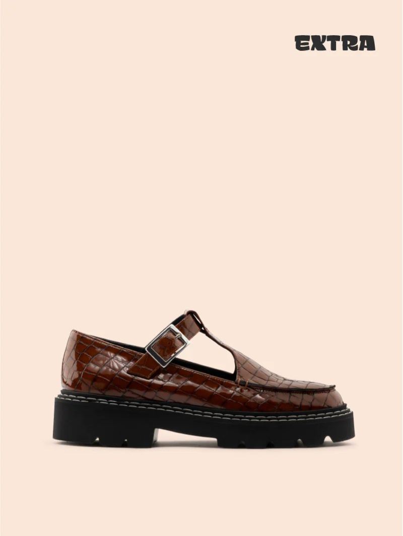 Maguire | Women's Neiva Brown Mary Jane Deadstock Leather - Click Image to Close