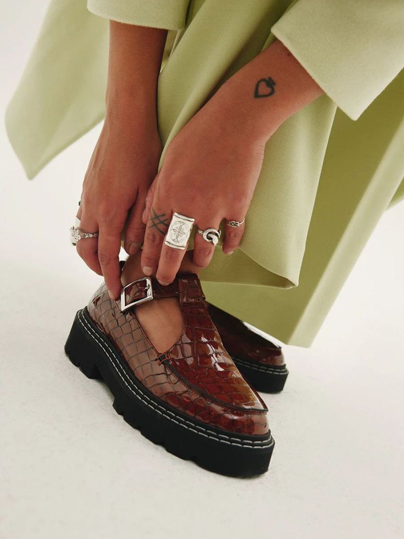Maguire | Women's Neiva Brown Mary Jane Deadstock Leather - Click Image to Close