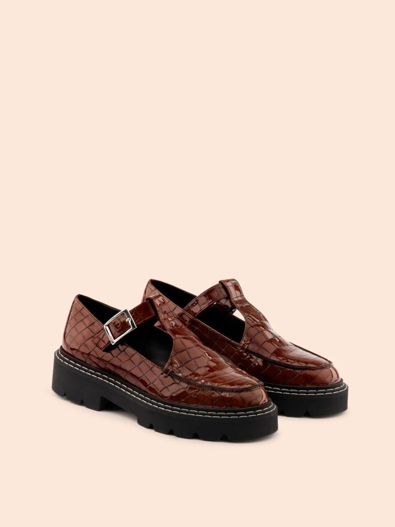 Maguire | Women's Neiva Brown Mary Jane Deadstock Leather