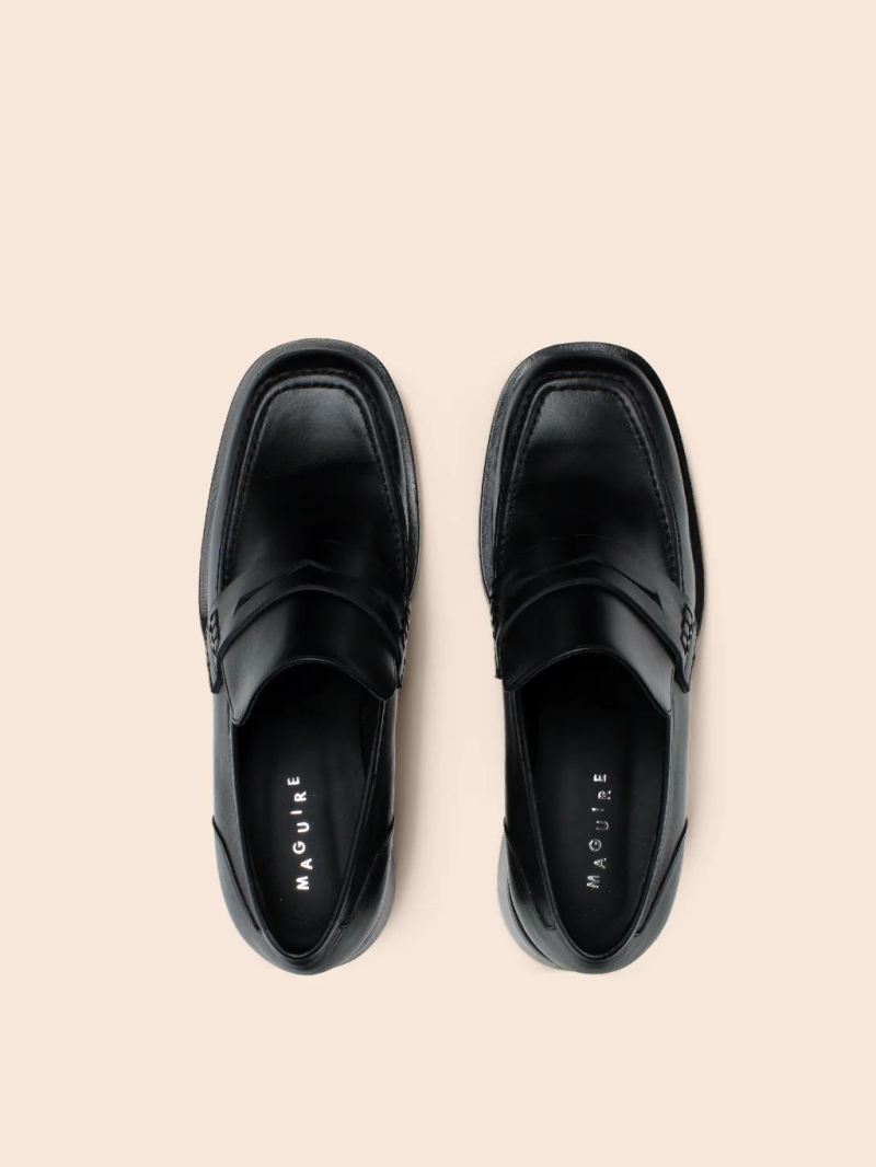 Maguire | Women's Marlia Black Loafer Heeled Loafer