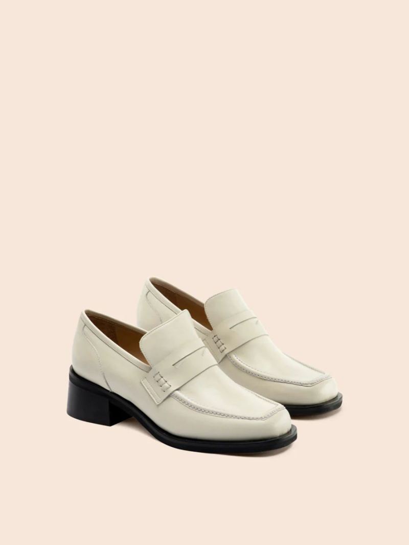 Maguire | Women's Marlia Cream Loafer Heeled Loafer - Click Image to Close