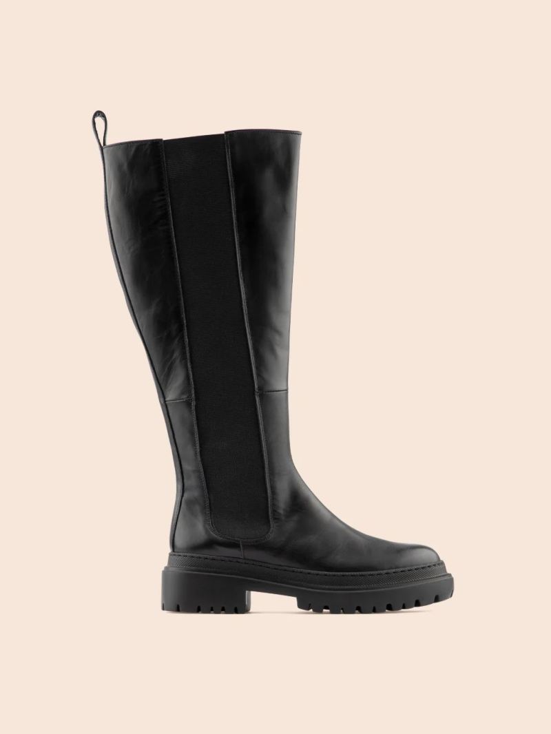 Maguire | Women's Monza Wide Black Boot Wide Calf Boot