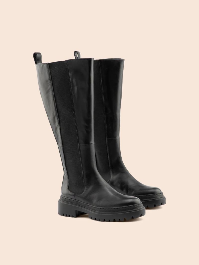 Maguire | Women's Monza Wide Black Boot Wide Calf Boot