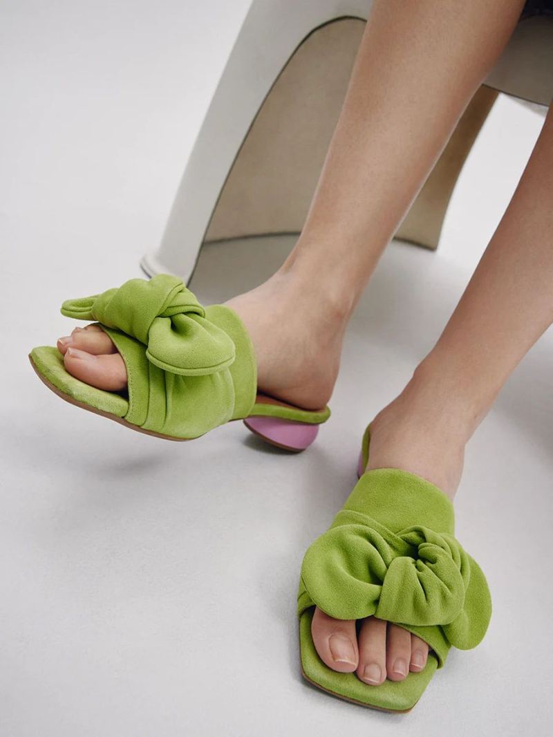 Maguire | Women's Modena Pistachio Sandal Heeled Mule