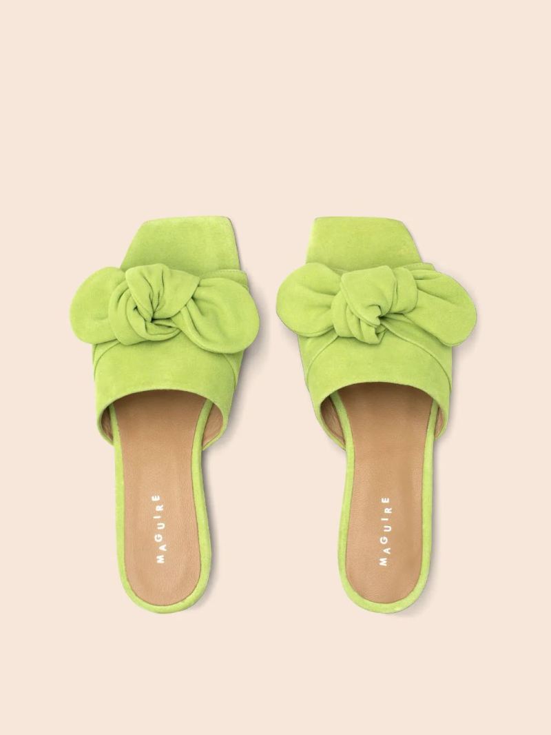 Maguire | Women's Modena Pistachio Sandal Heeled Mule