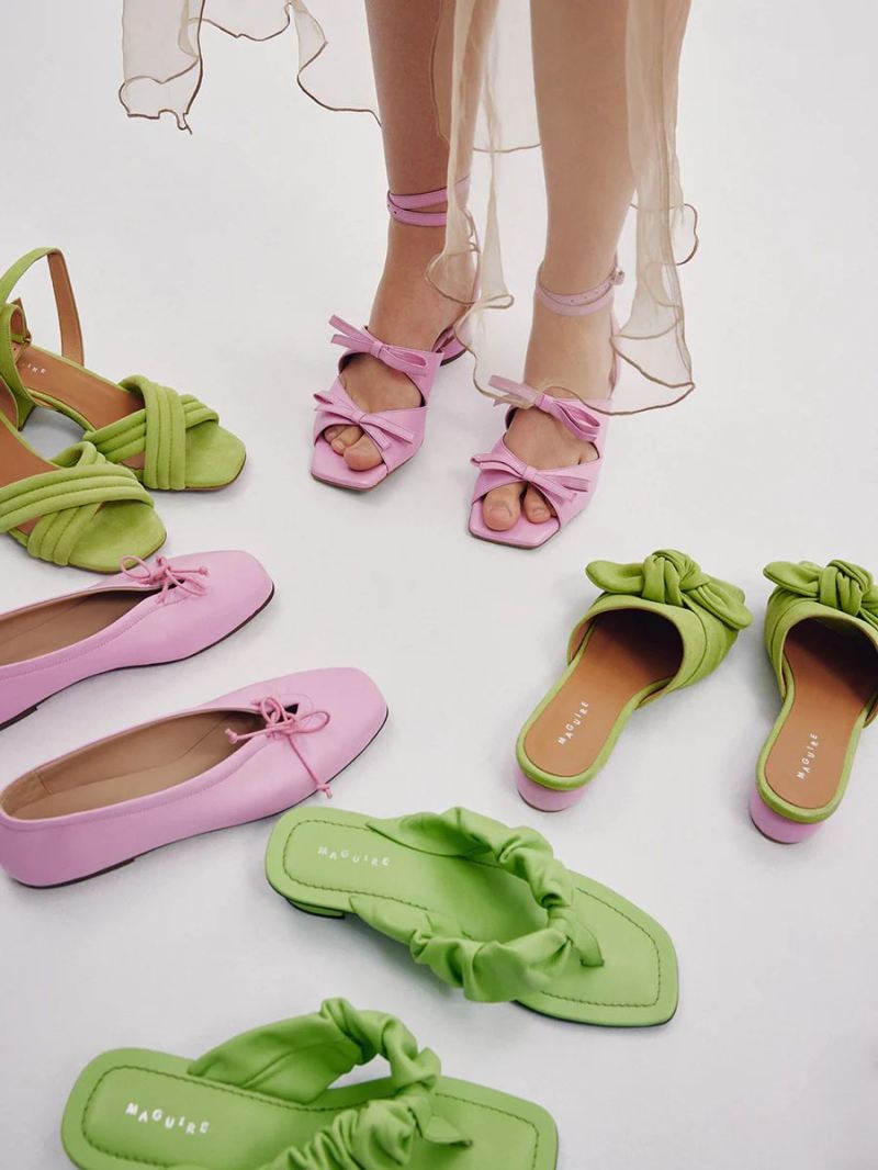 Maguire | Women's Adria Pistachio Heel Heeled Sandal