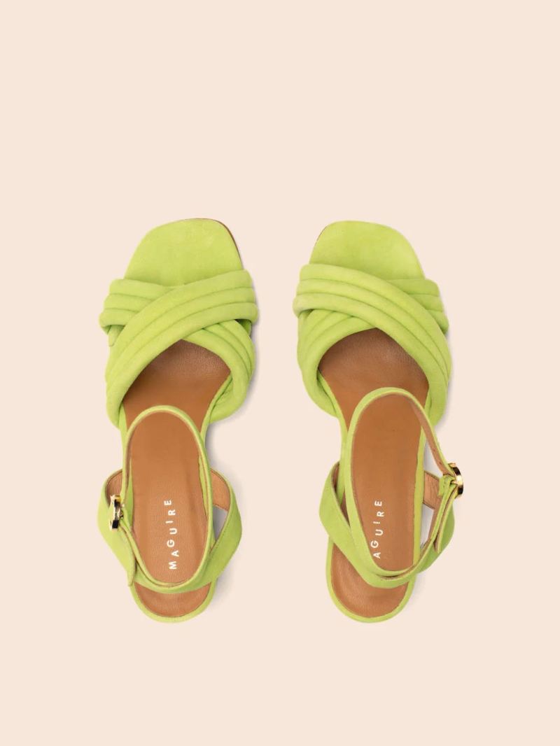 Maguire | Women's Adria Pistachio Heel Heeled Sandal