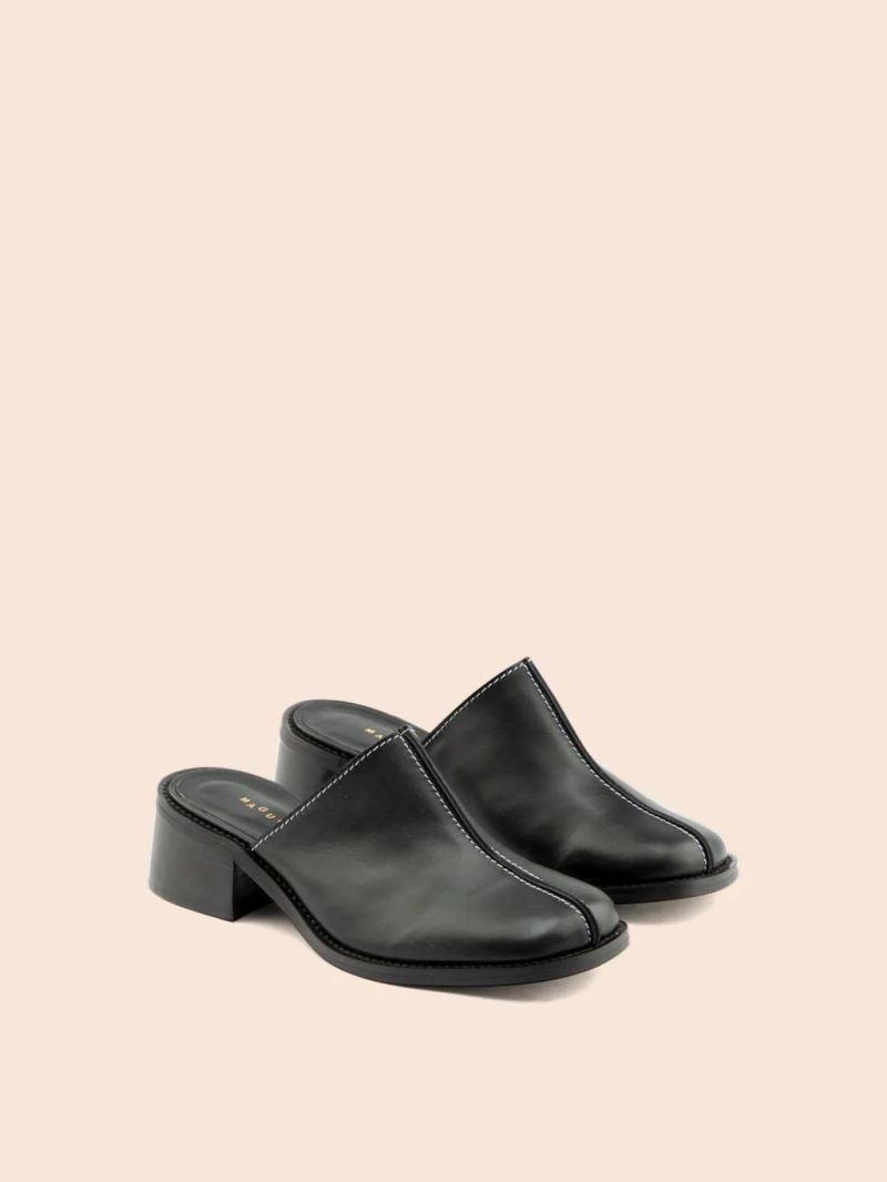 Maguire | Women's Safara Black Mule Heeled Mule - Click Image to Close