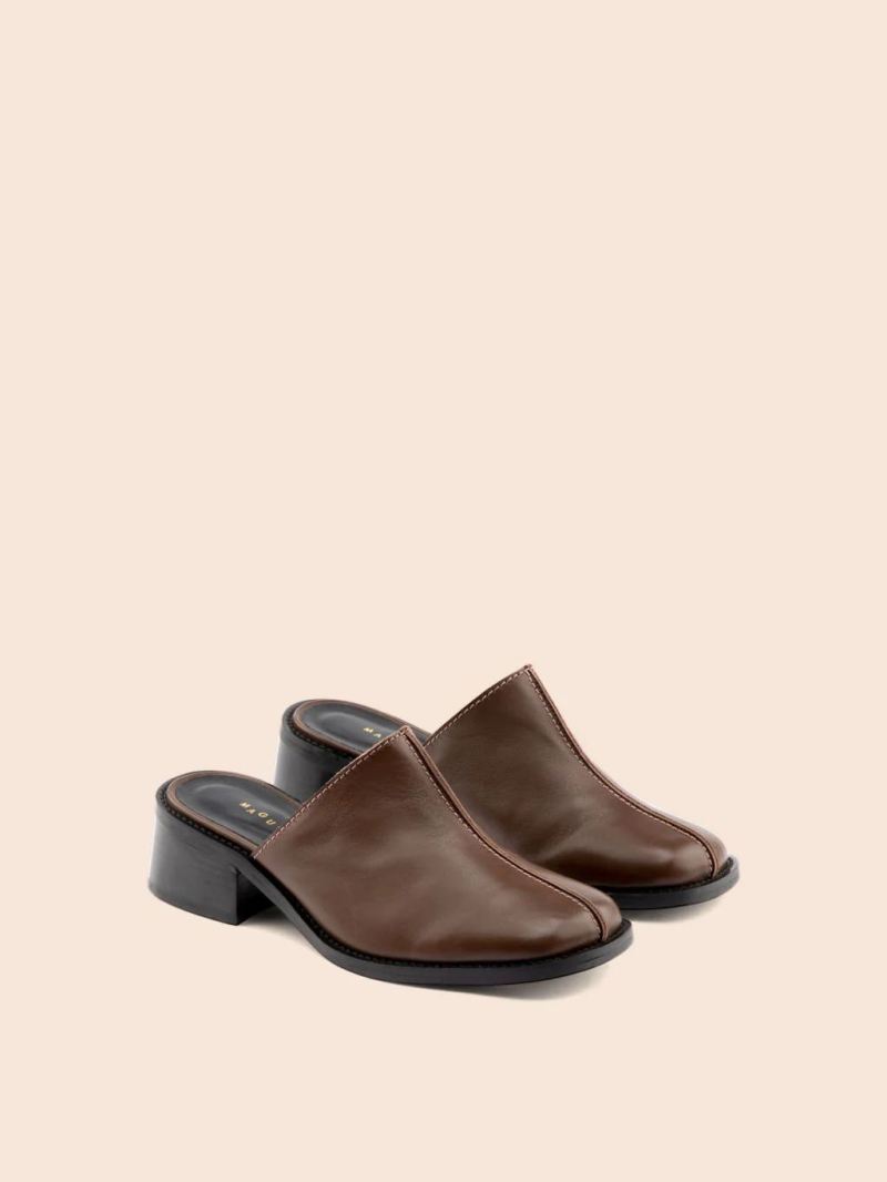 Maguire | Women's Safara Brown Mule Heeled Mule - Click Image to Close