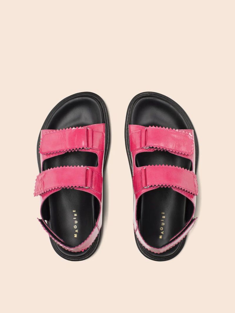 Maguire | Women's Tavira Pink Sandal Velcro straps sandals - Click Image to Close